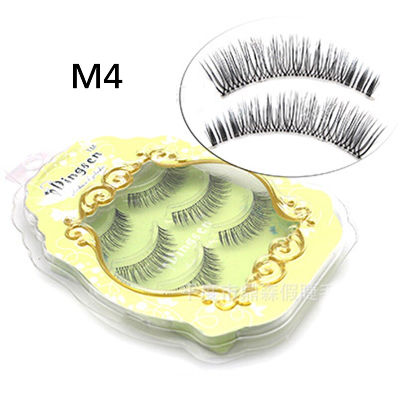 Manga Lashes Faux Cils 3/5/10 Pairs Lashes Soft and Slender False Eyelashes Transparent Stem Eyelashes Lash Extension
