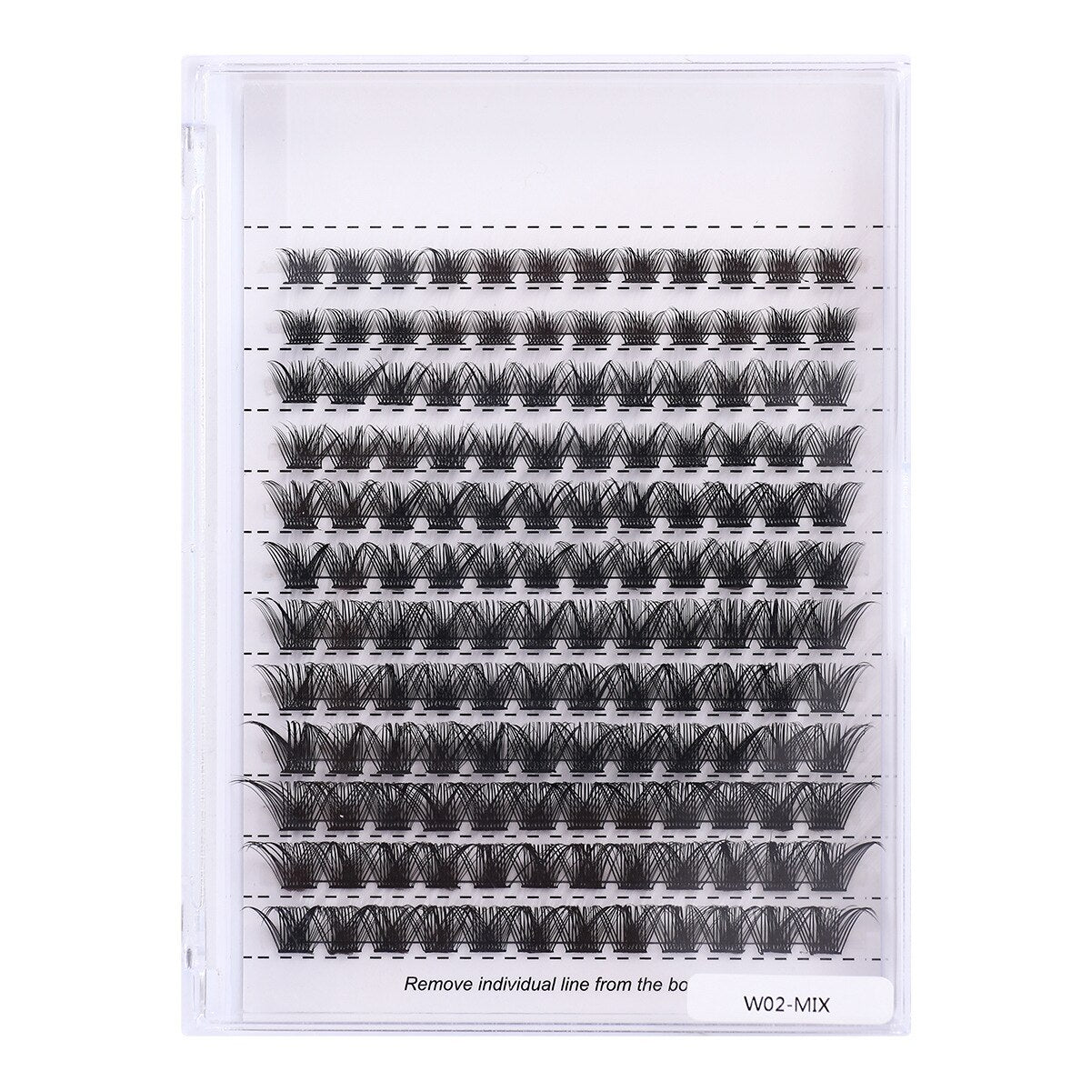 Big capacity Natural Soft Segmented False Bundles Eyelashes DIY Individual Clusters Lash Extensions Faux Mink Fake Lashes