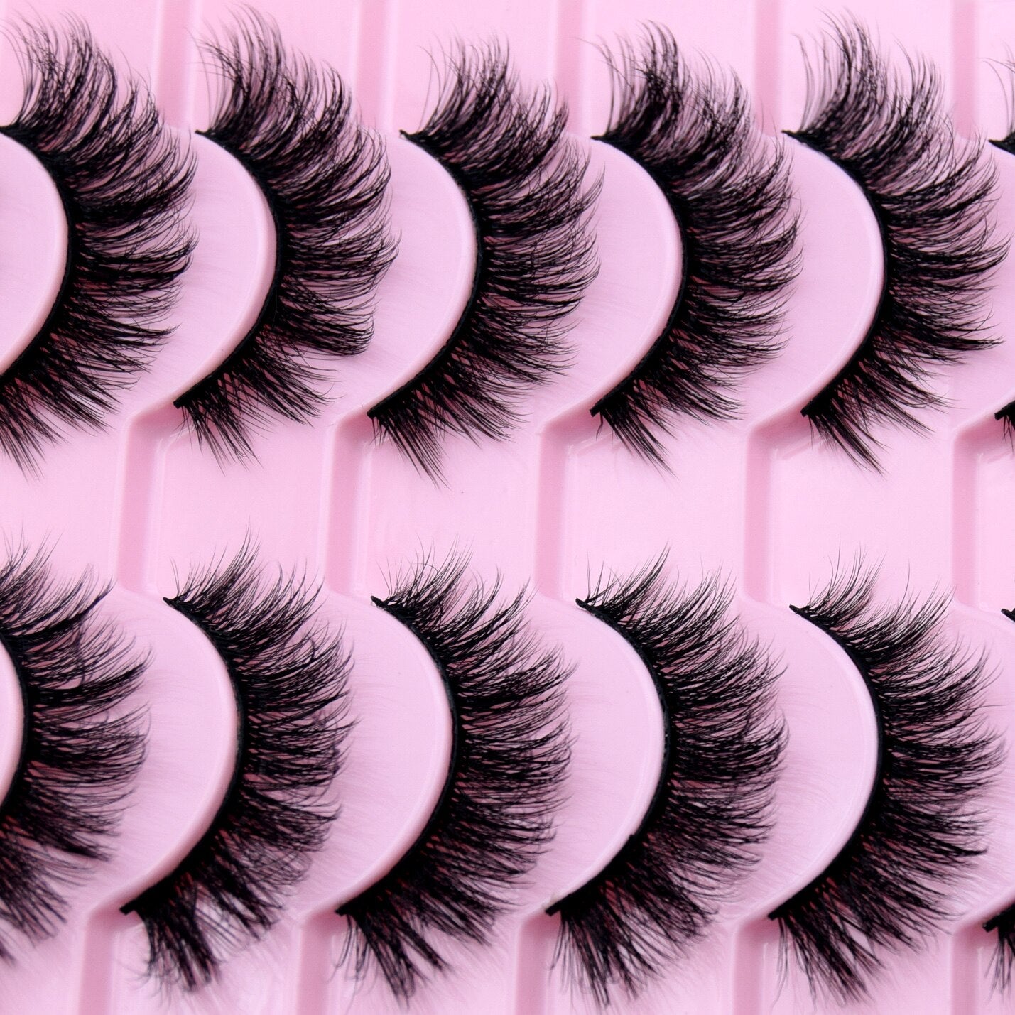Lashes 3/5/10 pairs 3D Faux Mink Lashes Wispy Natural False Eyelashes Dramatic Volume Lashes Eyelash Extension