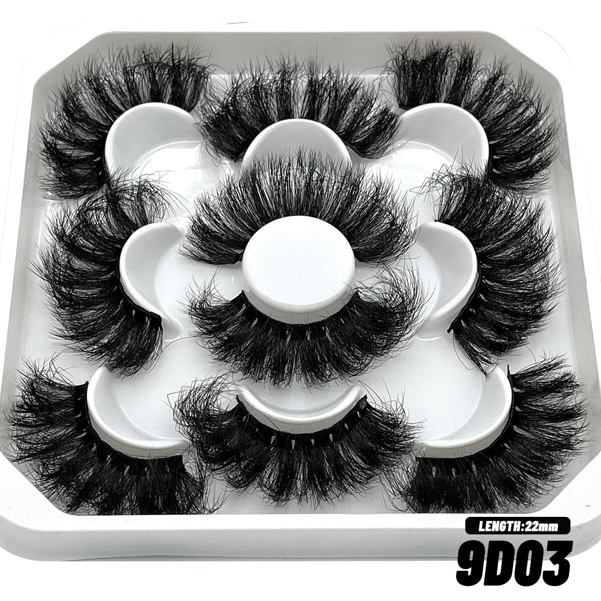 5/10 pairs 3D Faux Mink Eyelashes Long Lasting Fluffy Mink Lashes Dramatic Volume Lashes Extension Thick Long