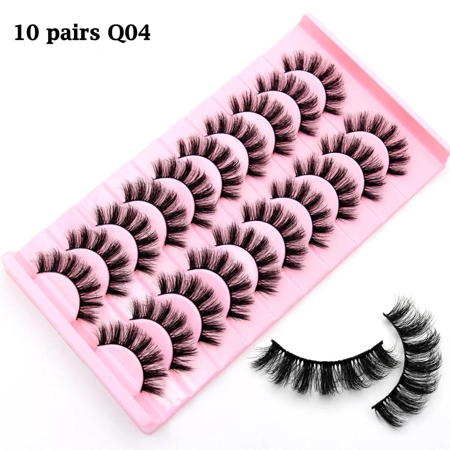 3/10 Pair Eyelashes 3D Faux Mink Lashes Wispy Natural Long False Eyelashes Wholesale Mink Lashes Reusable LasheS