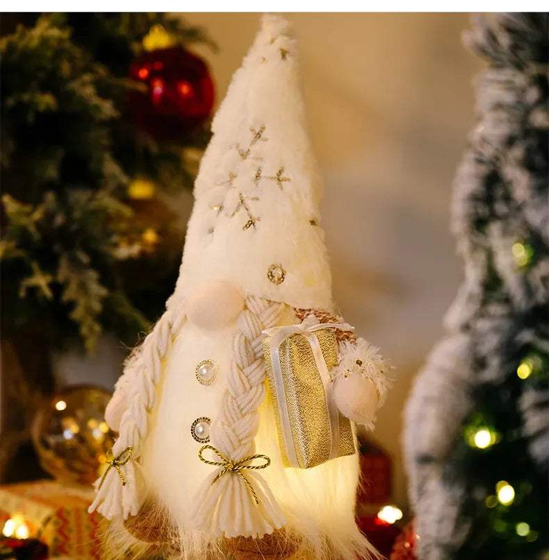 New Year Gift Christmas Gift Dwarf doll Elf 30cm Led lights Christmas decorations Home decor New for kids