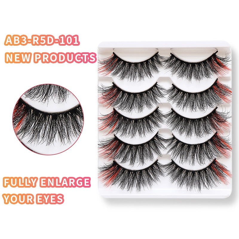 Colored Lash DD Natural Long Colorful Eyelashes Volume lashes Extension Thick Eye Shadow