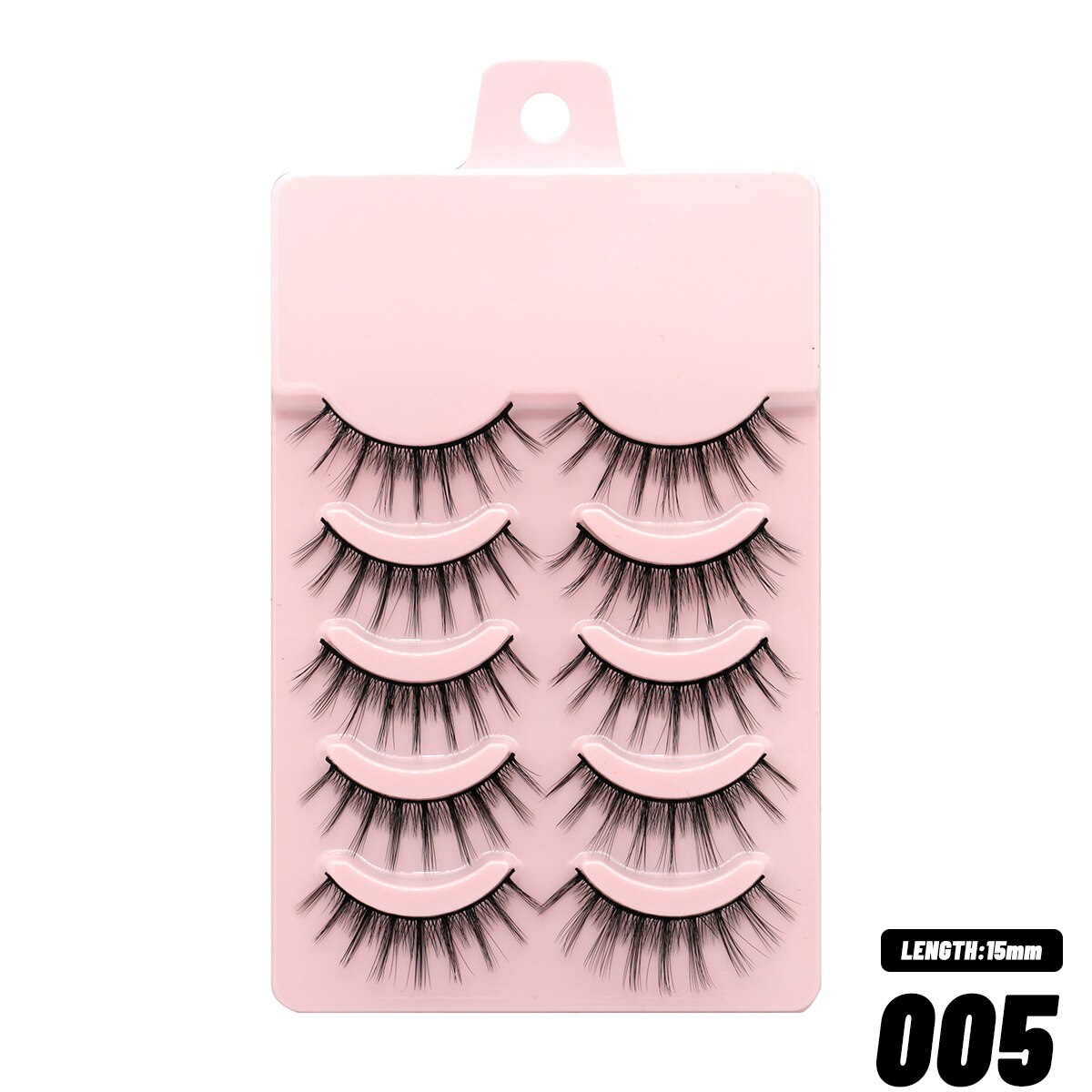 Cat eye Eyelashes 3D Natural False Lashes Fluffy Soft Cross 6 pairs Clear Band Lashes Manga Lashes Wispy Eyelash