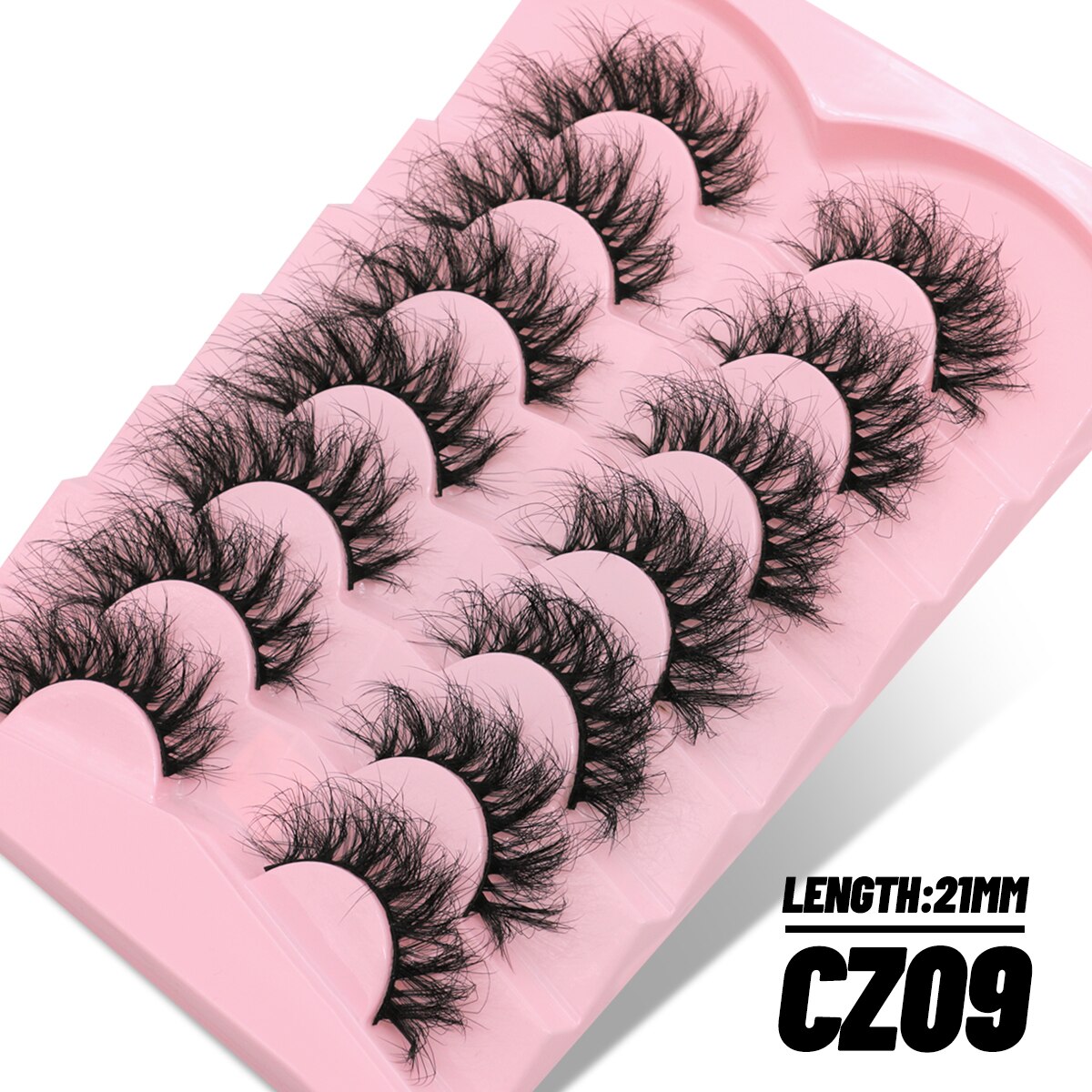 7 Pairs Fluffy Mink Lashes Eyelashes Thick Long Faux Mink Eyelashes Long Lasting Dramatic Volume lashes Extension