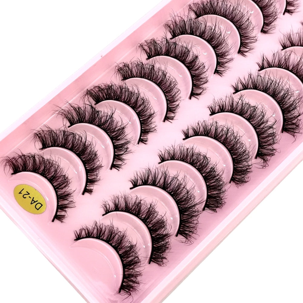 10 Pairs Natural False Eyelashes Fake Lashes Long 3d Mink Lashes Extension Eyelash Mink Eyelashes