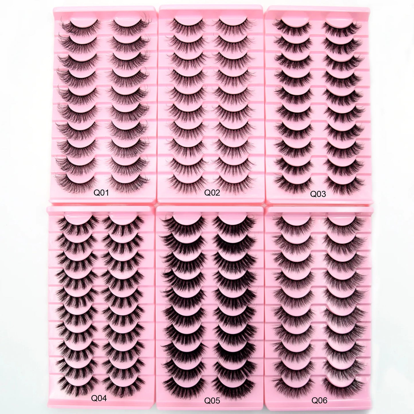 10 Pairs Eyelashes Natural Long 3D Mink Lashes Fluffy Volume Mink False Eyelashes Cruelty Free Wispy Lashes
