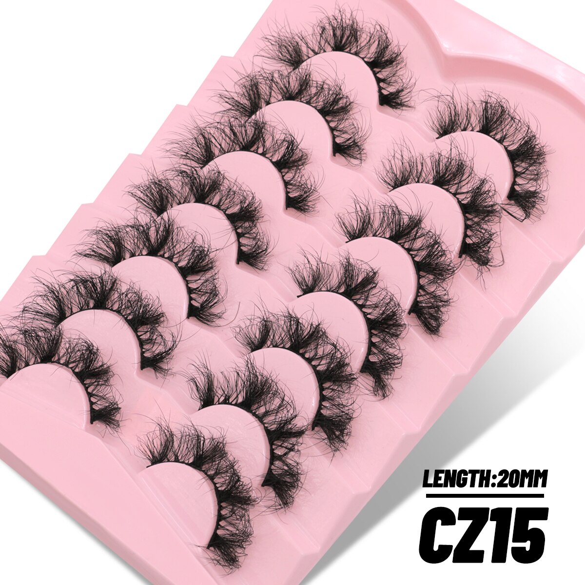 7 Pairs Fluffy Mink Lashes Eyelashes Thick Long Faux Mink Eyelashes Long Lasting Dramatic Volume lashes Extension