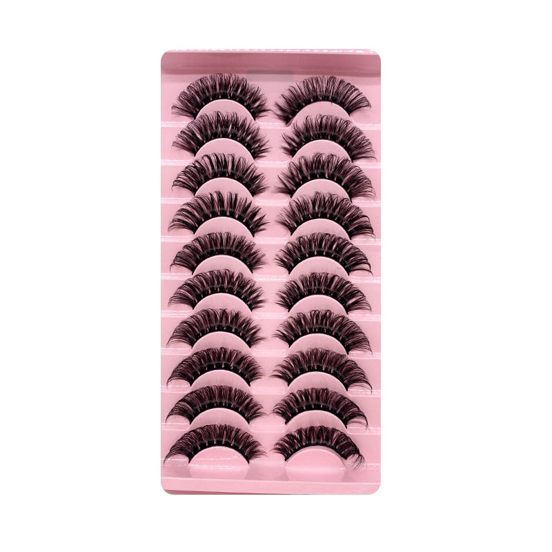 2/10Pairs 3D Mink Lashes russian strip lash Dramatic False Eyelashes Faux Cils Fake Eyelash Extension maquiagem