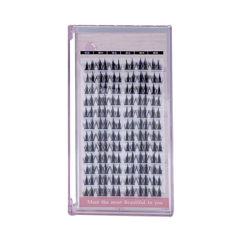 Manga Eyelashes Thick Little Devil False Eyelashes Single Cluster Segmented Natural Simulation Eyelashes Extension