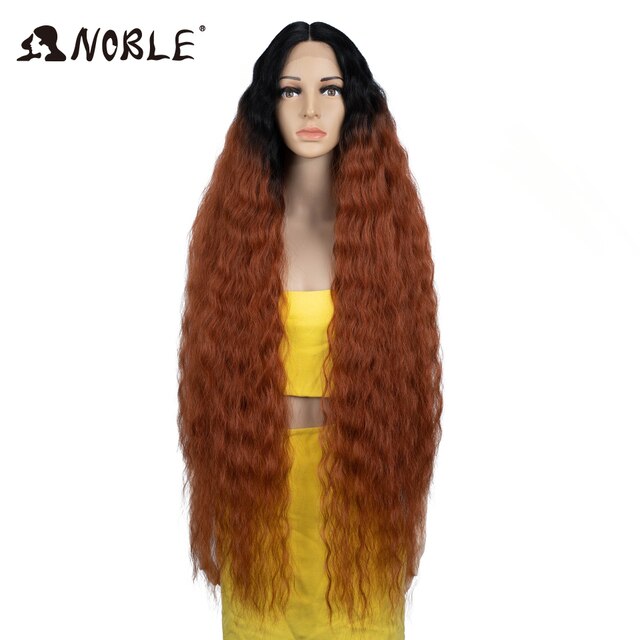 Cosplay Wig Synthetic Lace Part Wig Long Curly 42 Inch Cosplay Wig Blonde Ombre Lace Wig Synthetic Lace Wig