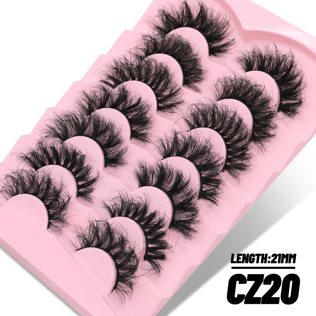 7 Pairs Fluffy Mink Lashes Eyelashes Thick Long Faux Mink Eyelashes Long Lasting Dramatic Volume lashes Extension
