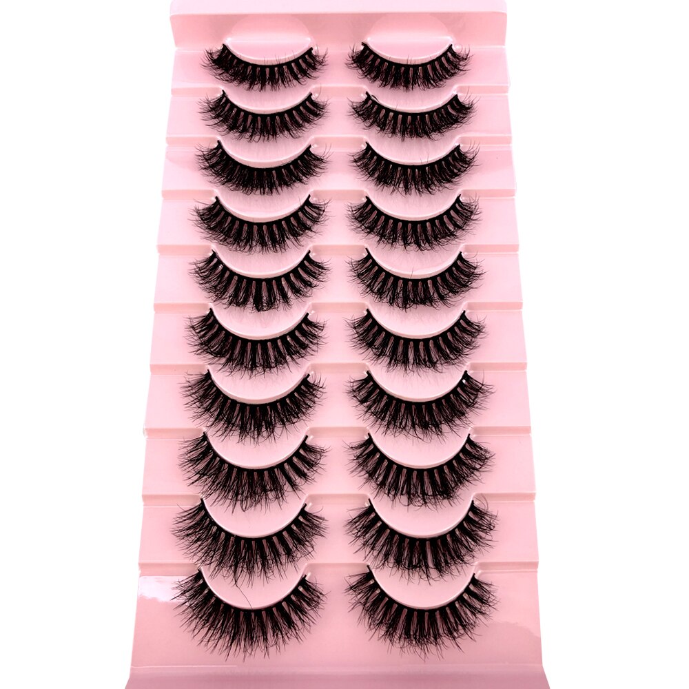 10 Pairs Natural False Eyelashes Fake Lashes Long 3d Mink Lashes Extension Eyelash Mink Eyelashes