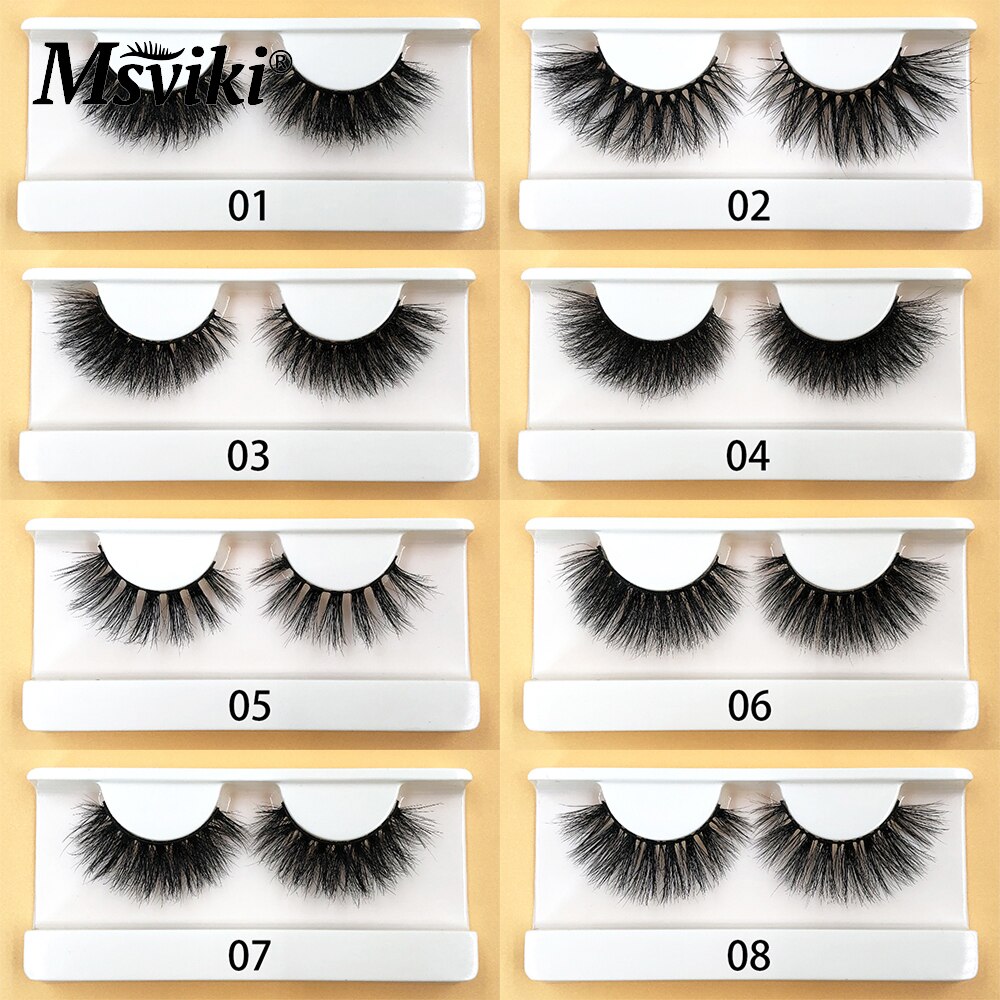 13-20MM Natural Mink Lashes Bulk 10/30/50 Pairs Short Fluffy Mink Eyelashes Box Package 3D 5D Fake Eyelashes
