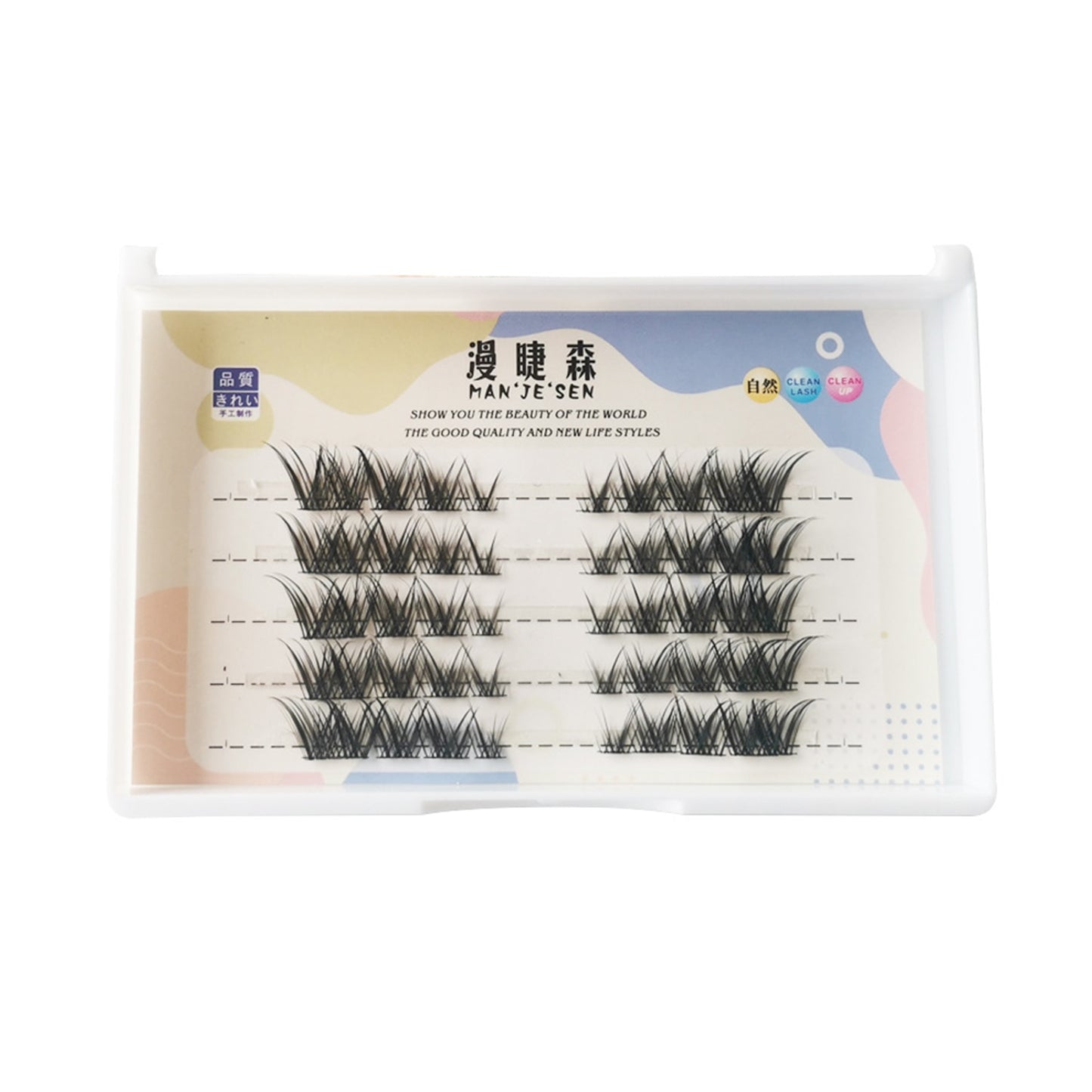 5 Row Manga Lashes False Eyelashes Bundle Eyelashes Clusters Fox Eye Natural