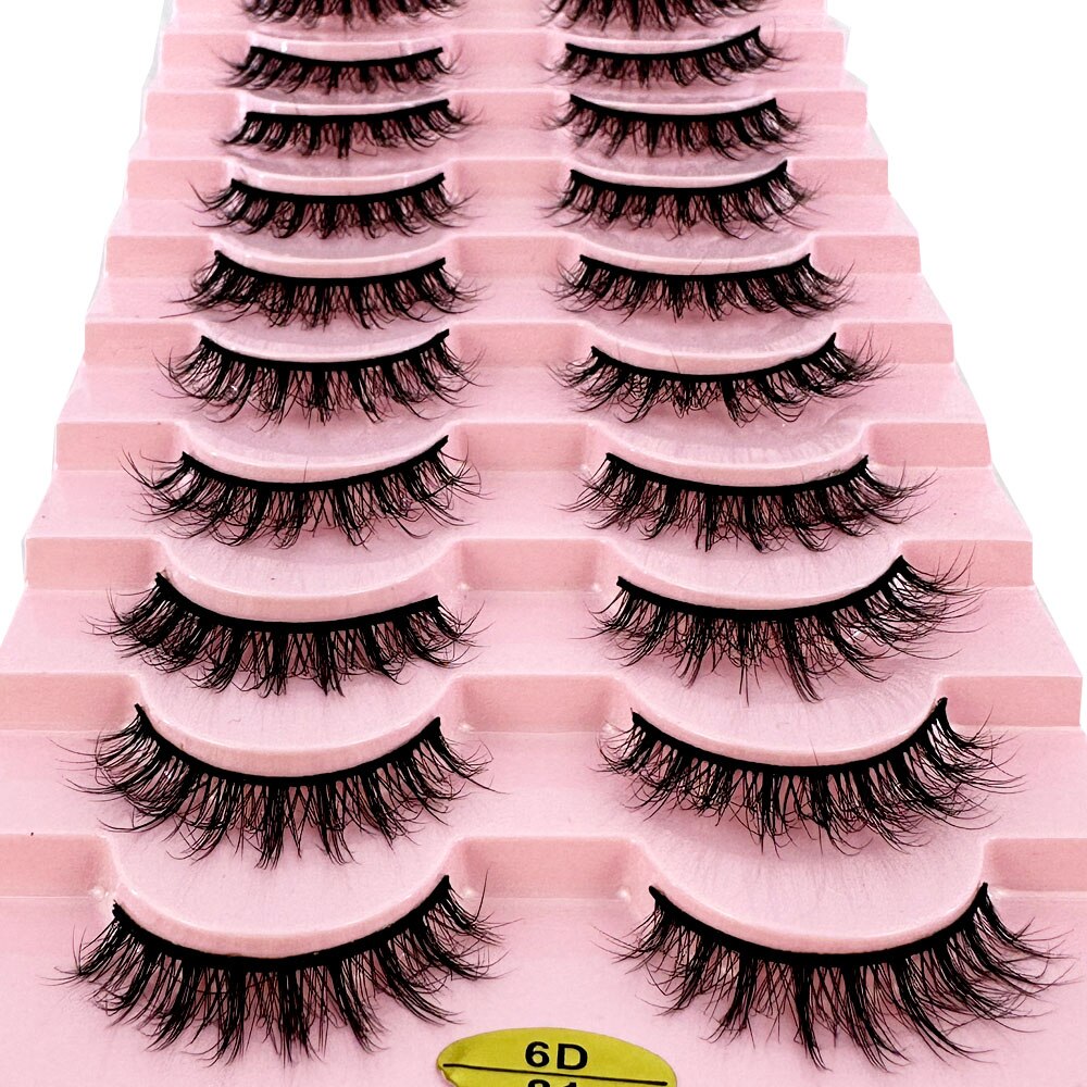 10pair 3D Mink Lashes Cruelty free Eyelashes Makeup maquillaje False Eyelashes 6D Fluffy Fake Lashes Thick Faux Cils Maquiagem