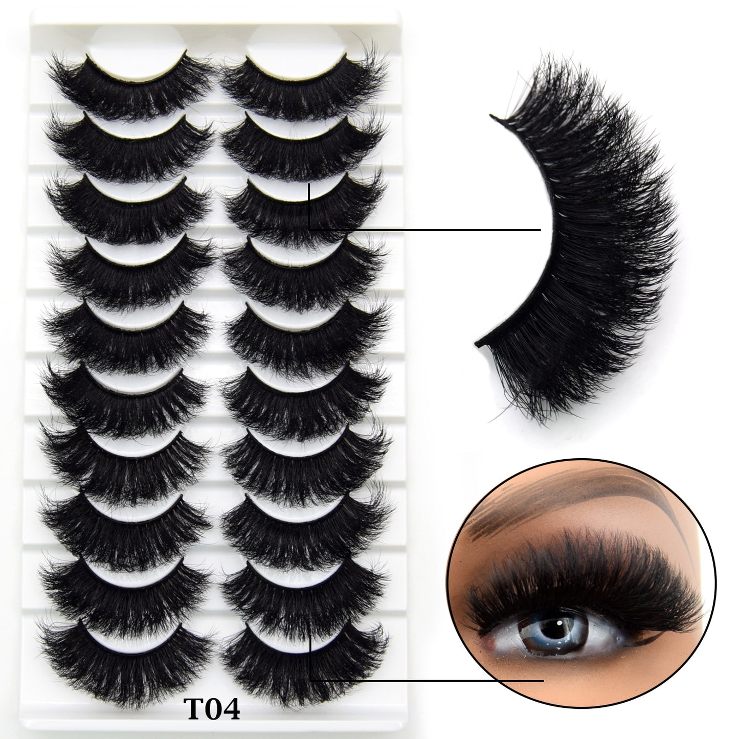 10 Pairs Eyelashes Natural Long 3D Mink Lashes Fluffy Volume Mink False Eyelashes Cruelty Free Wispy Lashes Cilios