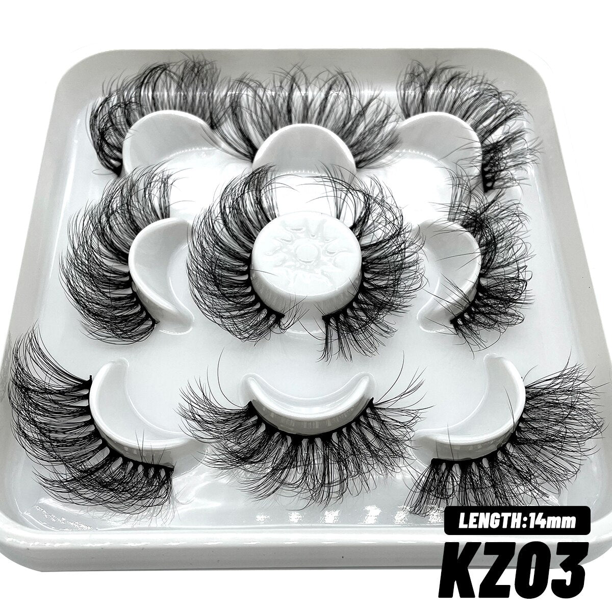 5/10 pairs 3D Faux Mink Eyelashes Long Lasting Fluffy Mink Lashes Dramatic Volume Lashes Extension Thick Long