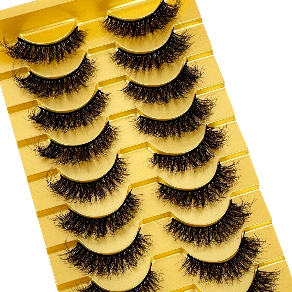 10pairs eyelashes soft fluffy lashes false eyelashes dramatic 3d mink lashes lash extension 3d cilios faux cils