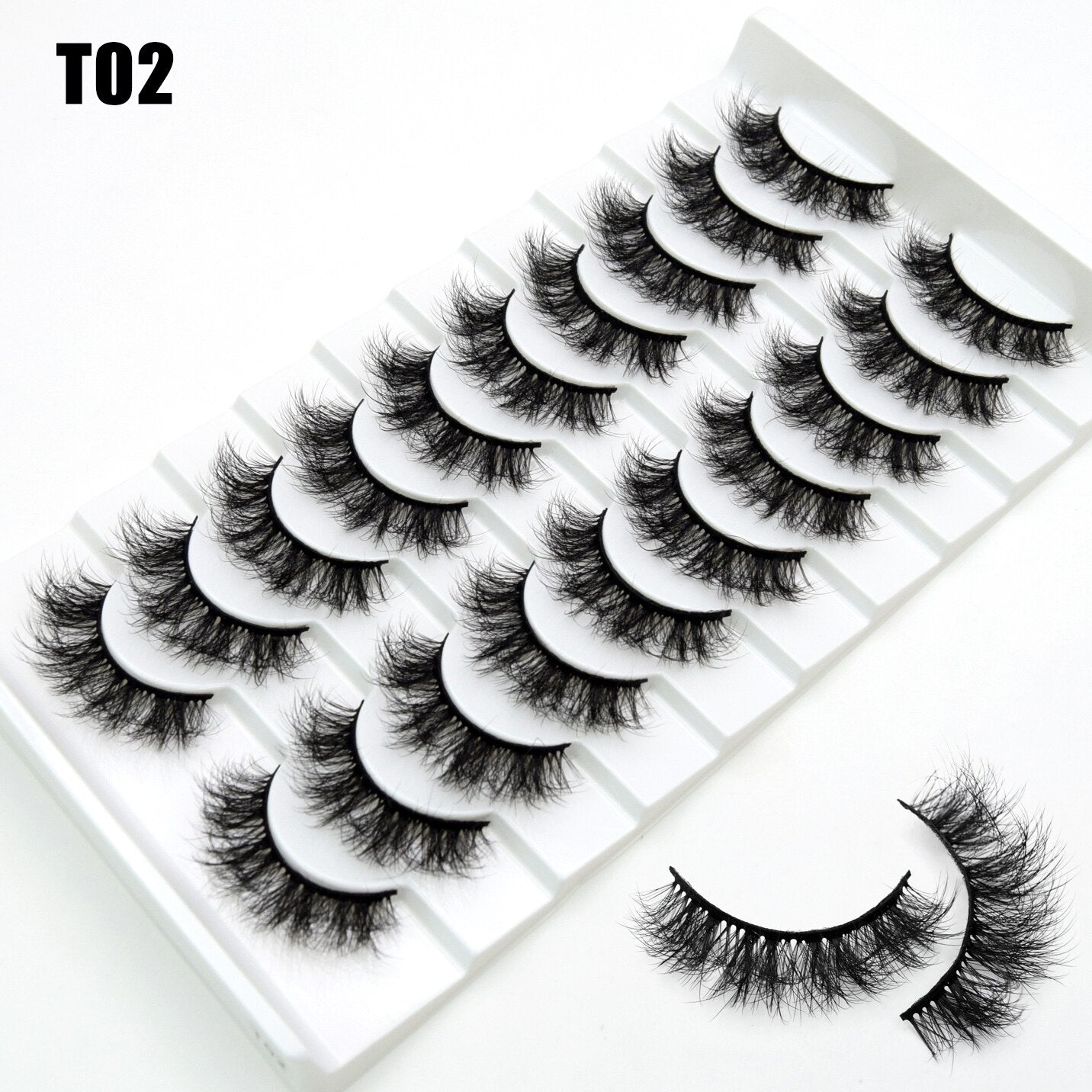 3/10 Pair Eyelashes 3D Faux Mink Lashes Wispy Natural Long False Eyelashes Wholesale Mink Lashes Reusable LasheS