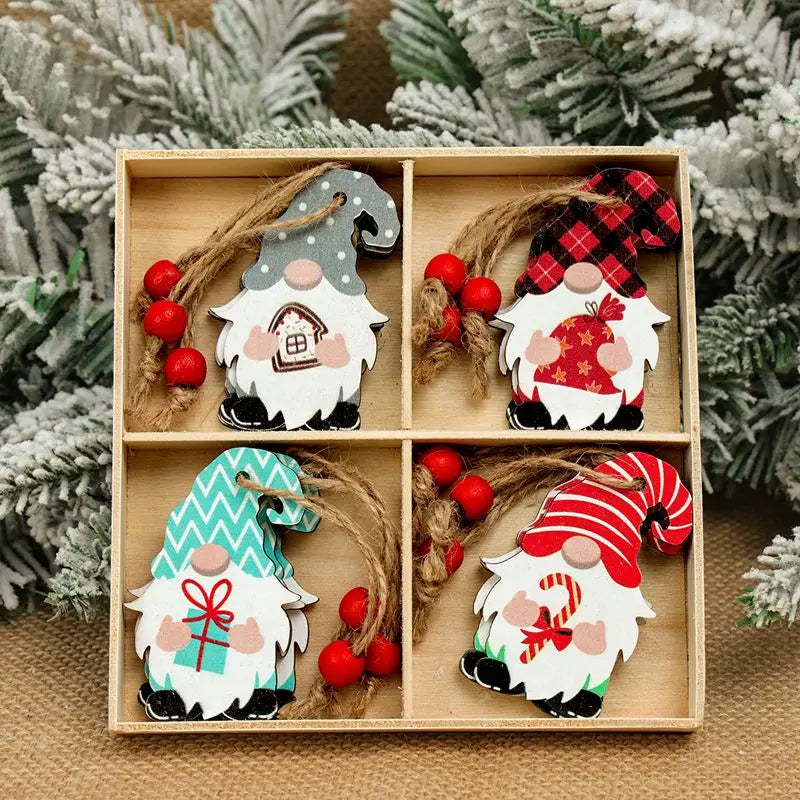 Wooden Christmas Pendant Merry Christmas Decor for Home Navidad Ornaments Christmas Tree Decor Xmas Gifts New Year