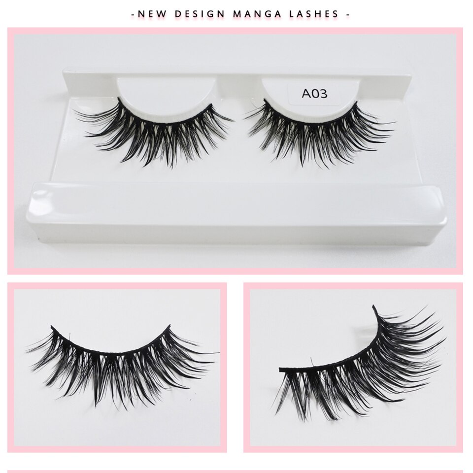Eyelashes Wet Manga Lashes Korean Long Thick Natural Fake Eyelashes