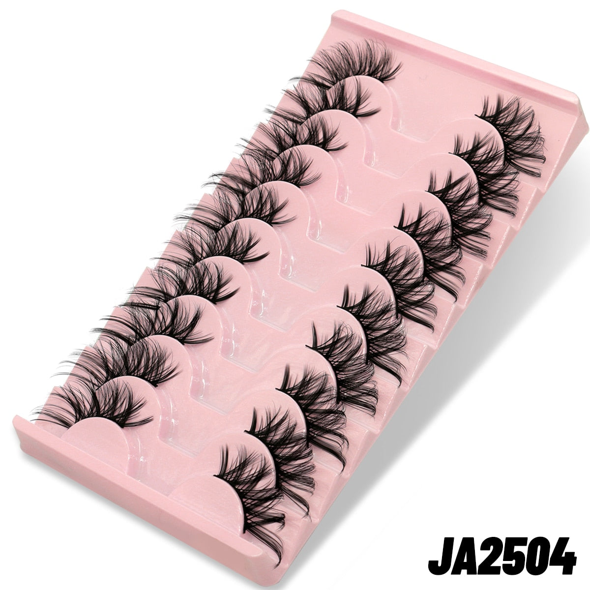 10pairs Clear Band Eye Lashes Mink Eyelashes Crisscross Transparent Band False Eyelashes Natural False Lashes