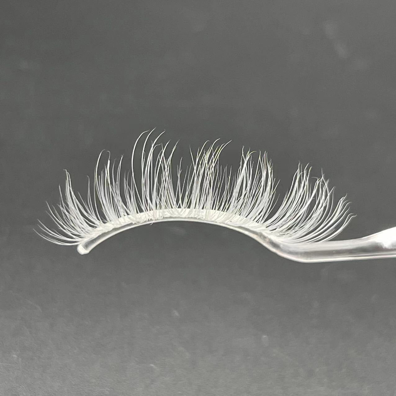 15mm Cosplay White False Eyelashes Reusable False Lashes for Halloween Cosplay Party