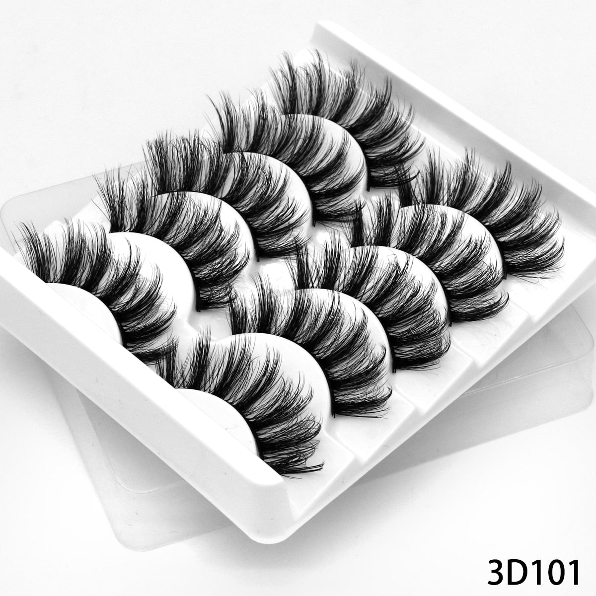 Manga Lashes 5/7 pairs Eyelashes 3D Natural False Lashes Fluffy Soft Cross Wispy Natural Eyelash Extension