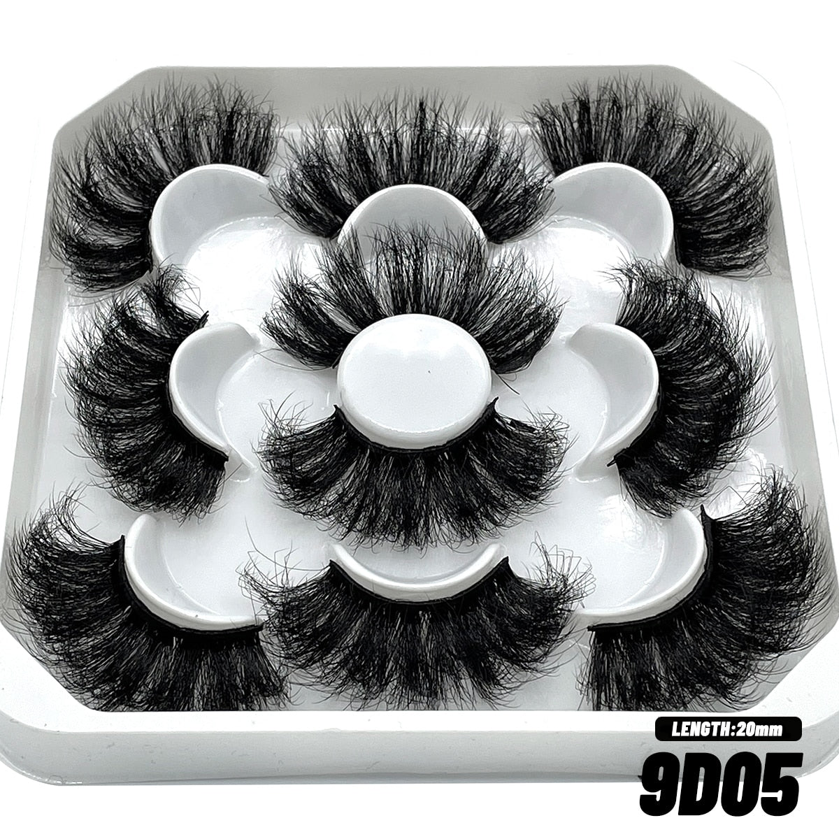 5/10 pairs 3D Faux Mink Eyelashes Long Lasting Fluffy Mink Lashes Dramatic Volume Lashes Extension Thick Long