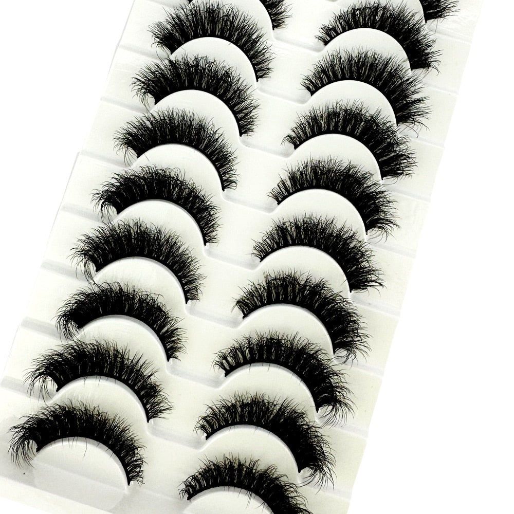 10pairs eyelashes soft fluffy lashes false eyelashes dramatic 3d mink lashes lash extension 3d cilios faux cils