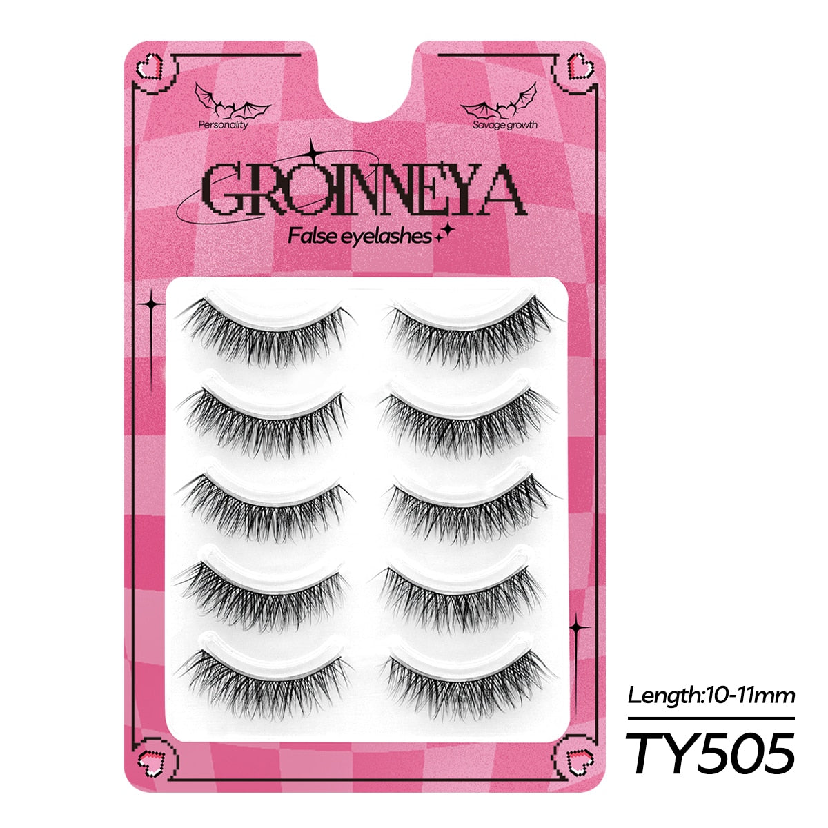 Manga Lashes Natural Long 3D Wispy Mink Eyelashes Fluffy Eye Lashes 5 Pairs Fake Eyelashes