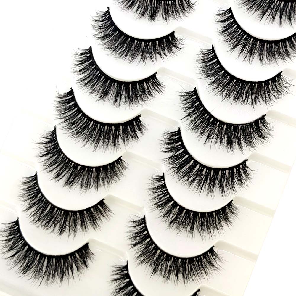 10pairs eyelashes soft fluffy lashes false eyelashes dramatic 3d mink lashes lash extension 3d cilios faux cils