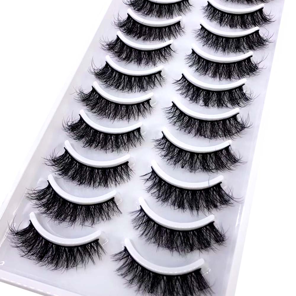 10pairs eyelashes soft fluffy lashes false eyelashes dramatic 3d mink lashes lash extension 3d cilios faux cils
