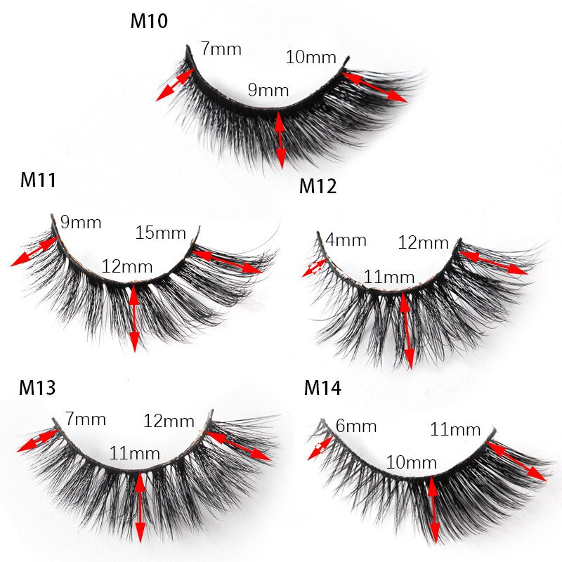 False Eyelashes 3/5pairs Cat Eyes lash Natural Long Full Strip Lashes Handmade Wispy 3d Mink Faux Cils Extension