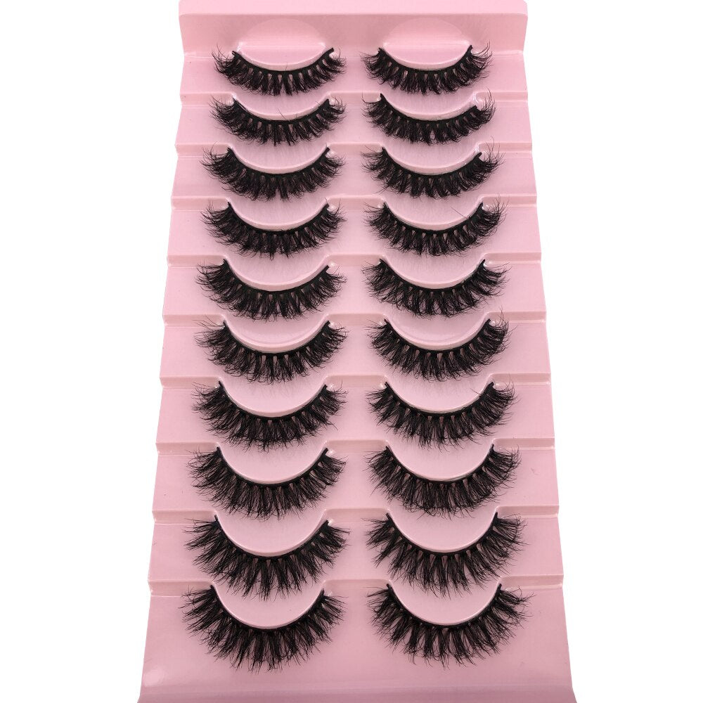 10 Pairs Natural False Eyelashes Fake Lashes Long 3d Mink Lashes Extension Eyelash Mink Eyelashes