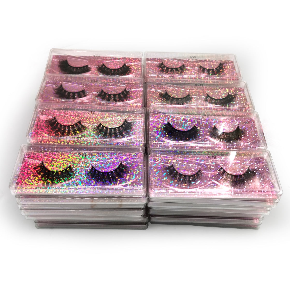 5 Pairs 3D Mink Lashes Fluffy Soft Wispy Natural Cross Eyelash Extension Reusable Lashes