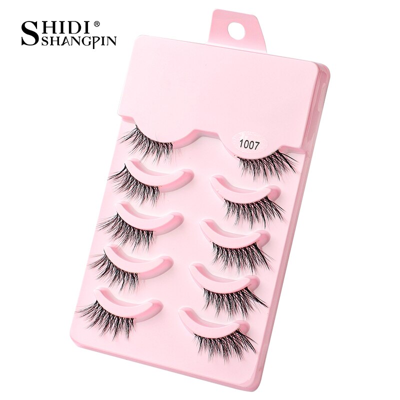 Manga Lashes 3/5/10 Pairs Eyelashes 3D Mink Lashes Korean Natural Cils Strip Lashes Band Soft Cosplay False Eyelashes