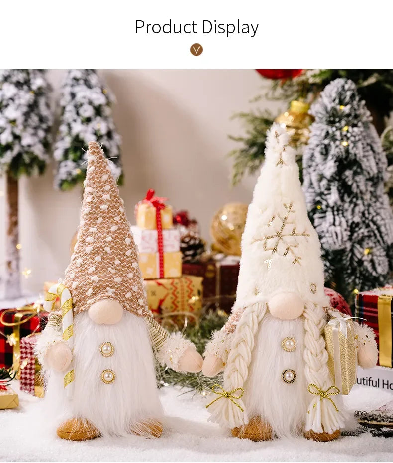 New Year Gift Christmas Gift Dwarf doll Elf 30cm Led lights Christmas decorations Home decor New for kids