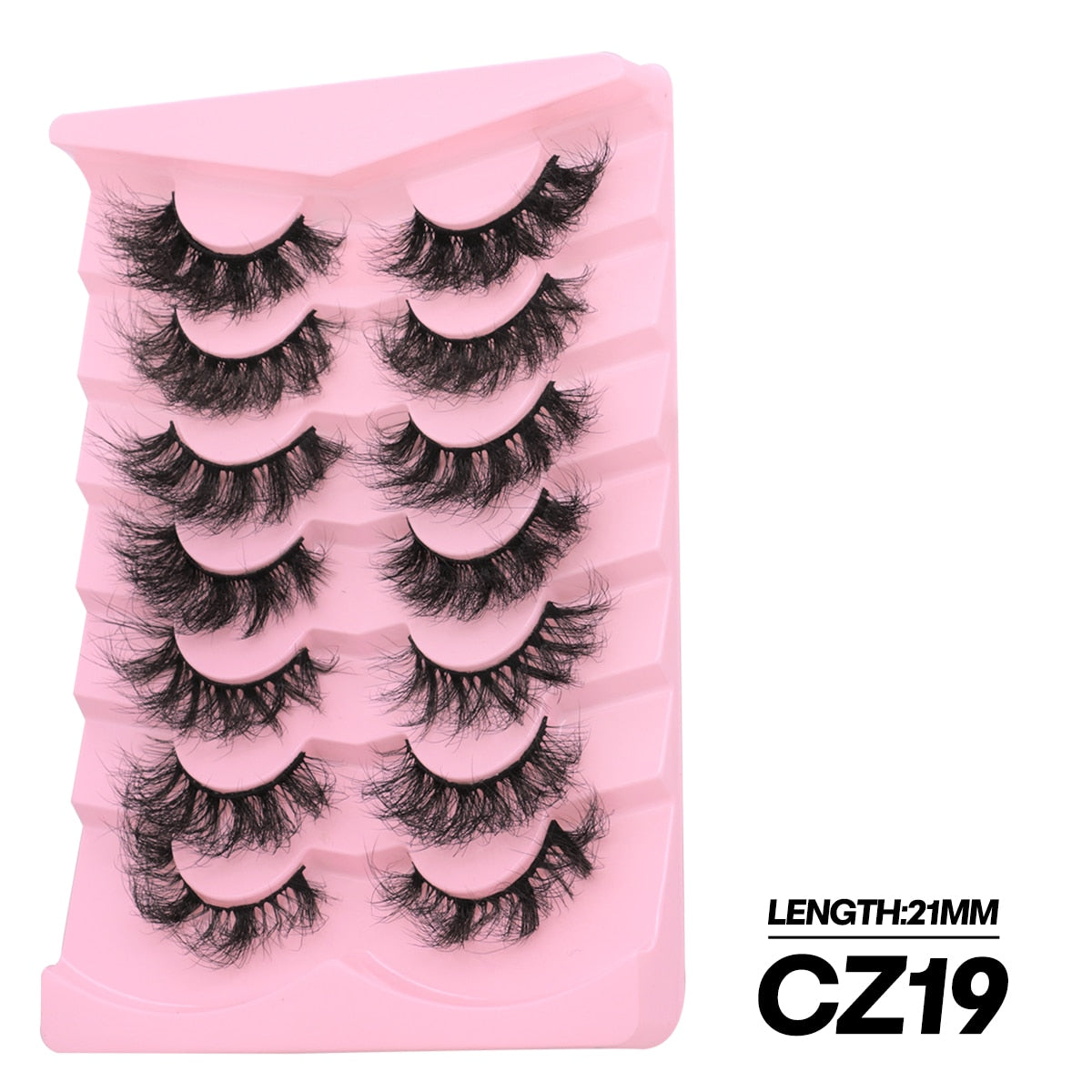 5/7 pairs 3D Mink Lashes Faux Mink Fluffy Lash Winged End Eye Elongated Fake Lashes Soft Eyelashes