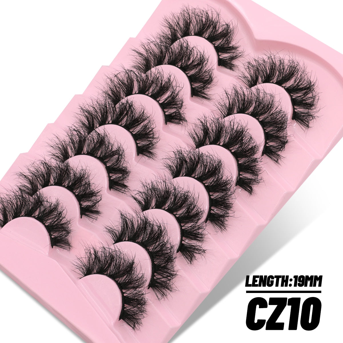 7 Pairs Fluffy Mink Lashes Eyelashes Thick Long Faux Mink Eyelashes Long Lasting Dramatic Volume lashes Extension