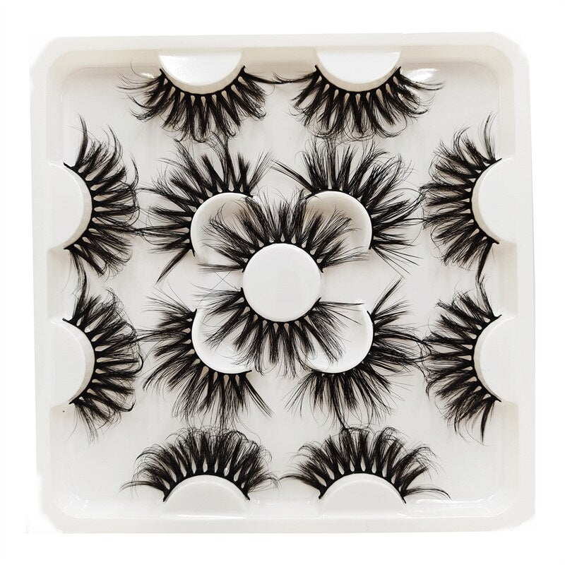 7 Pairs Faux Mink Eyelashes Long Lasting Fluffy Mink Lashes Dramatic Volume lashes Extension Thick Long