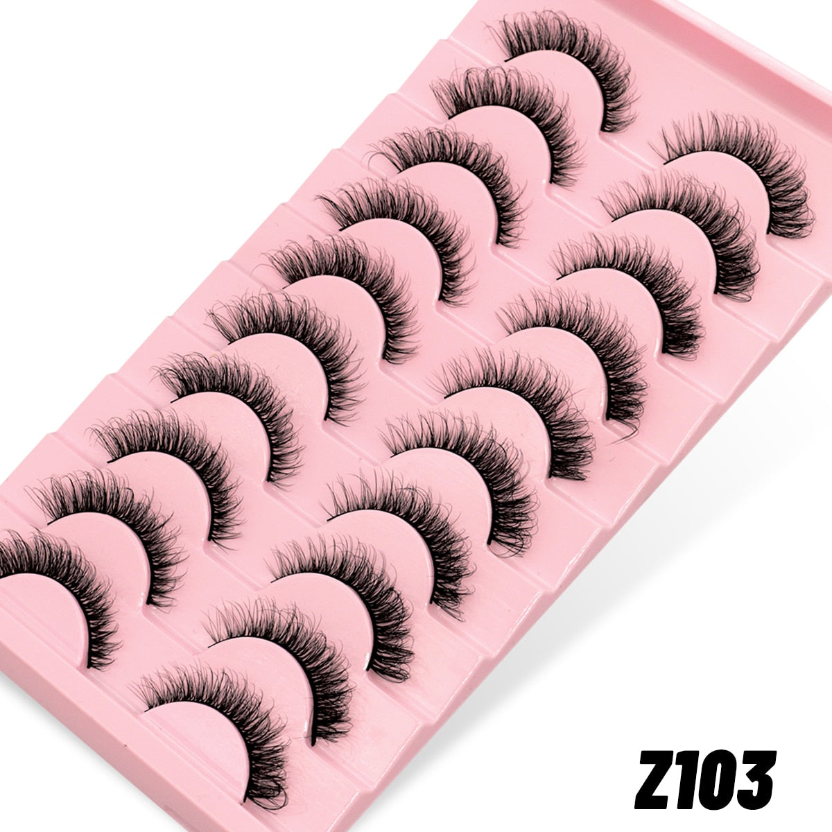 Natural Long 10 Pairs 3D Mink False Eyelashes Fake Lashes Mink Lashes Cat Eye lashes Short Eyelashes