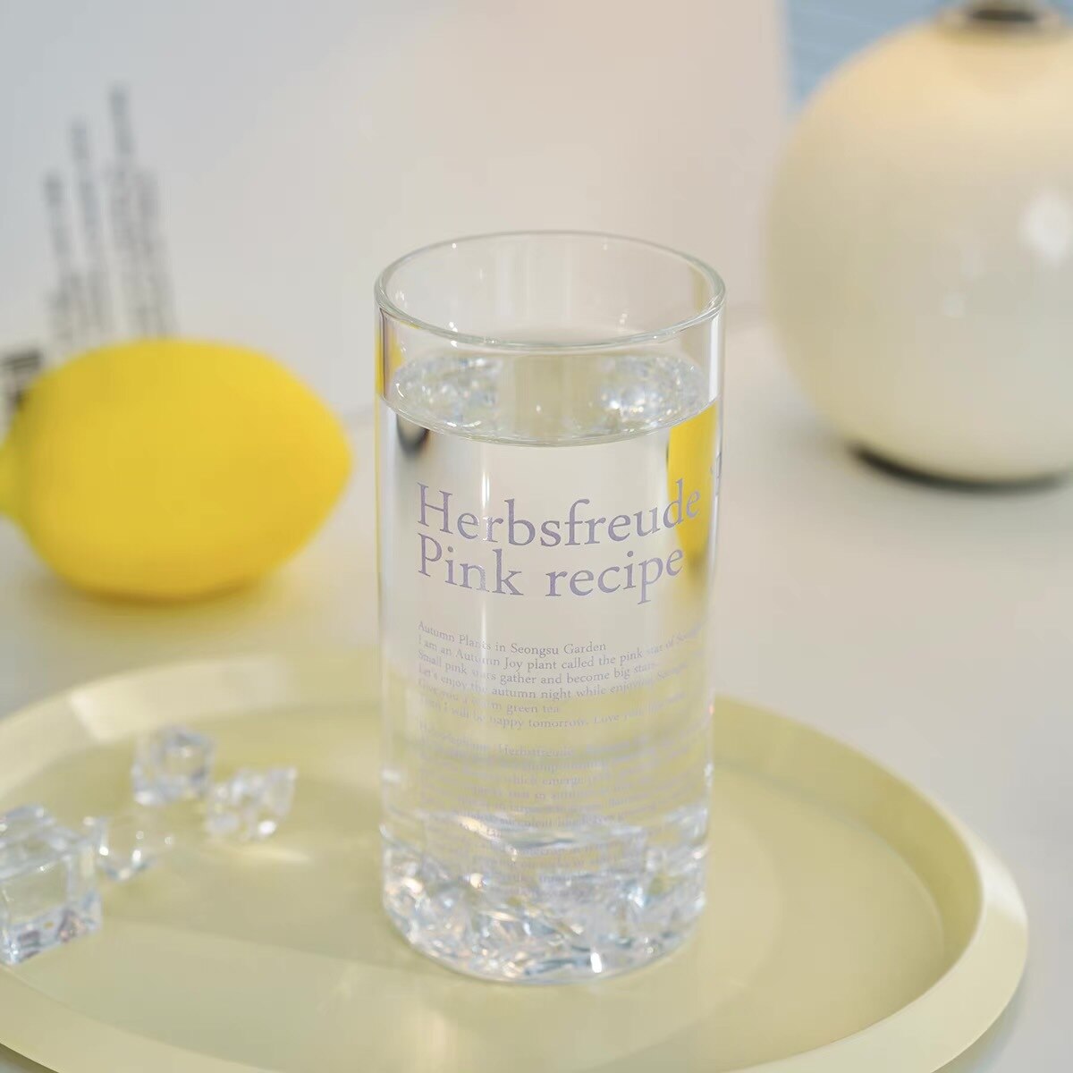 Glass Tumbler Korean Style English Letter Glass Mug Heat Resistant Glass Clear Tumbler Waterbottle Tea Cup Coffee Mug Tumblers