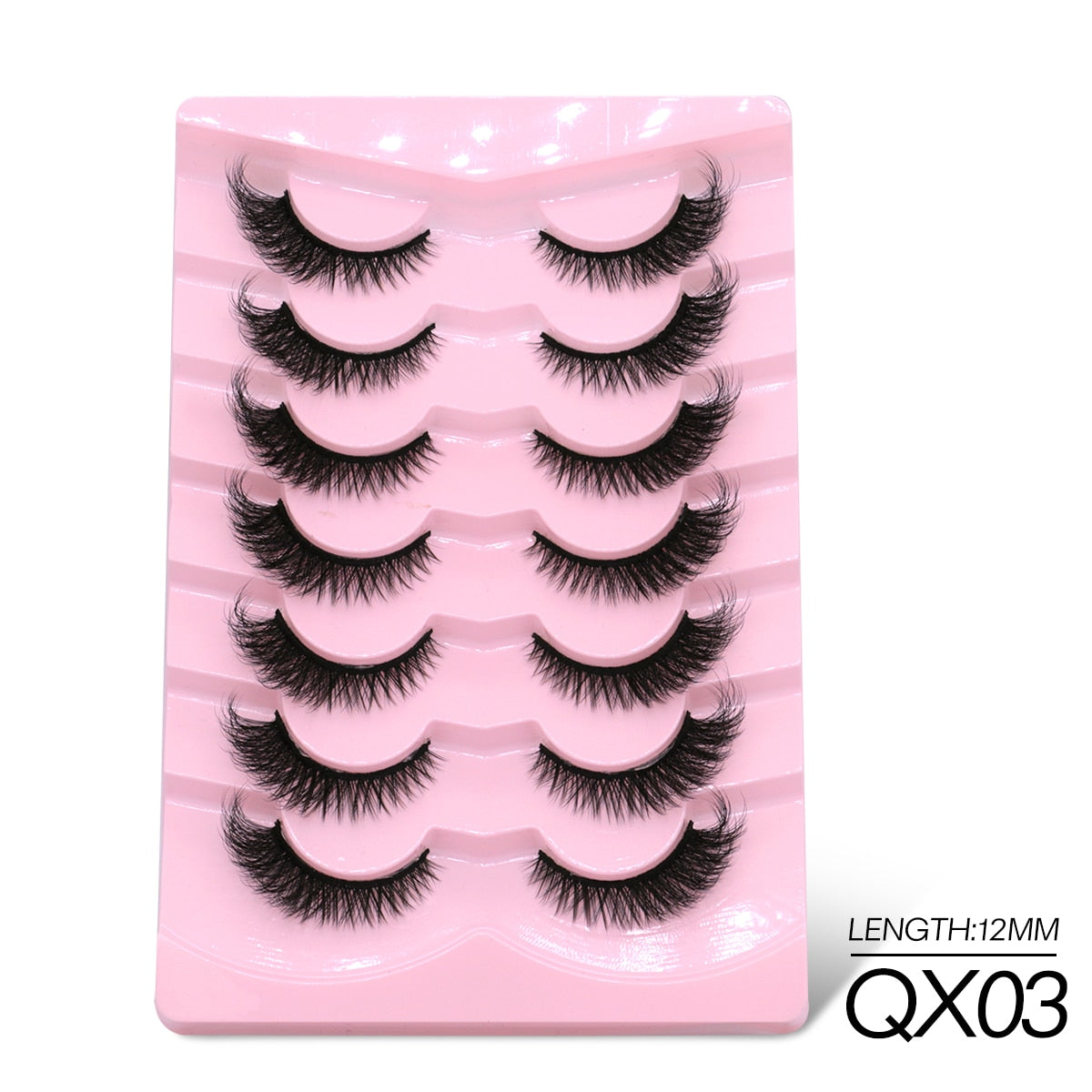 5/7 Pairs Cat Eye Lashes Faux Mink Eyelashes Fluffy long Full Strip Lashes Winged End Eye Elongated Fake Lashes