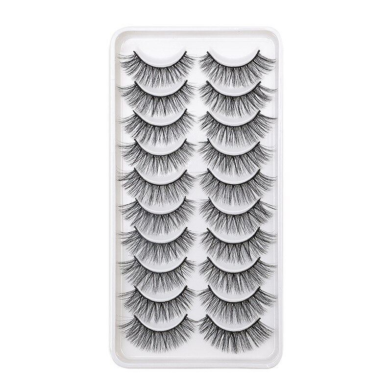 10 Pairs Natural False Eyelashes Fake Lashes Long 3d Mink Lashes Extension Eyelash Mink Eyelashes