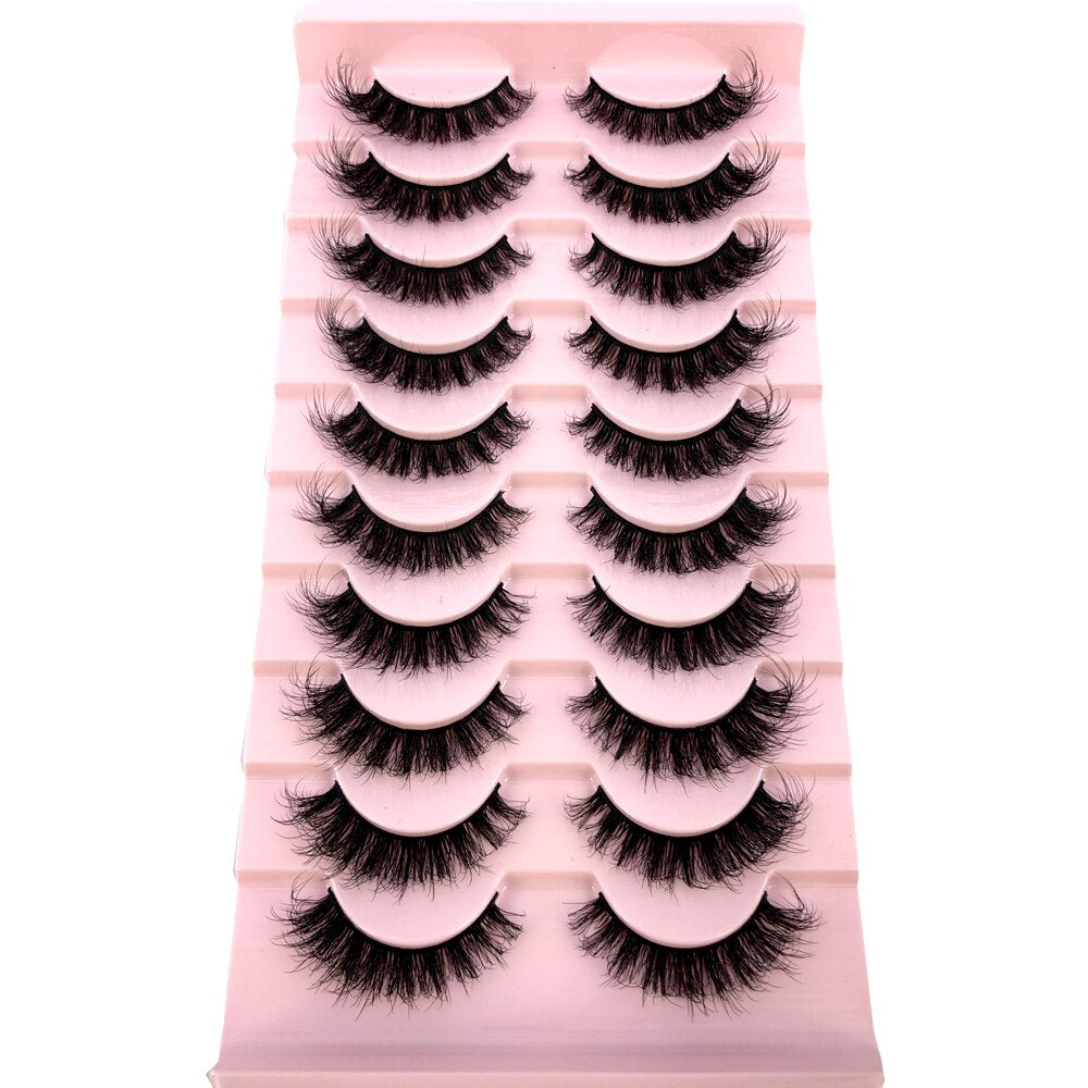 10 Pairs Natural False Eyelashes Fake Lashes Long 3d Mink Lashes Extension Eyelash Mink Eyelashes