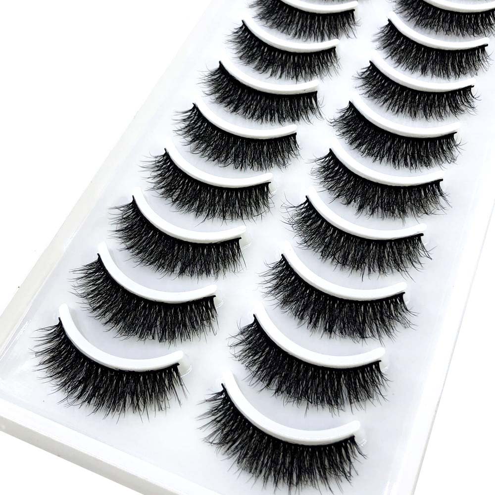 10pairs eyelashes soft fluffy lashes false eyelashes dramatic 3d mink lashes lash extension 3d cilios faux cils
