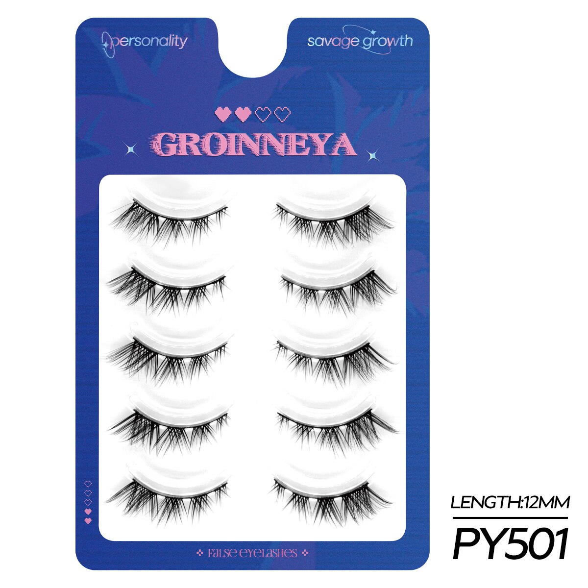 Cat EyeLashes 5 pairs Short Fluffy Eyelashes Soft Natural long Strip Lashes Winged End Eye Elongated Lashes