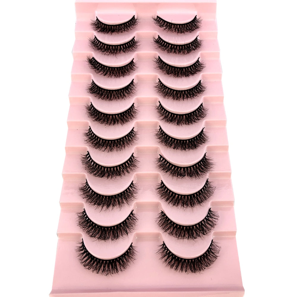 10 Pairs Natural False Eyelashes Fake Lashes Long 3d Mink Lashes Extension Eyelash Mink Eyelashes